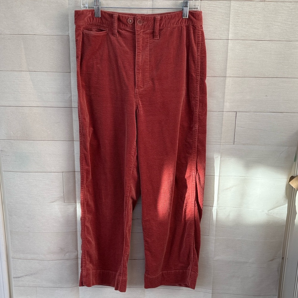 Madewell Women’s Emmet Slim Wide Leg Corduroy Pants Size 28